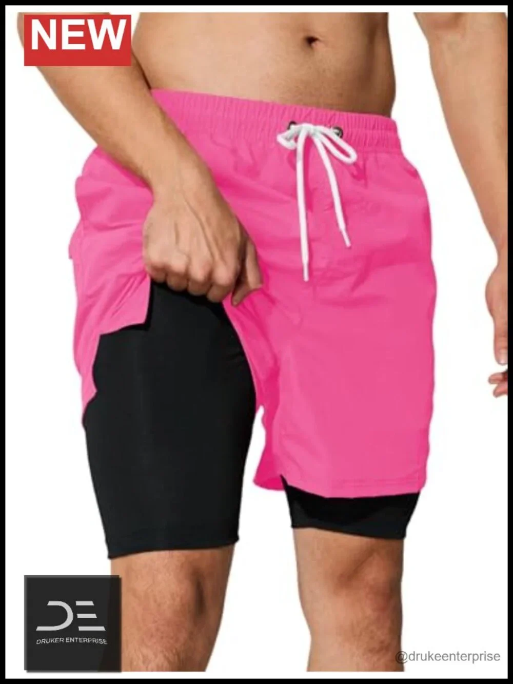 Men's Swim Trunks with Compression Liner 5
